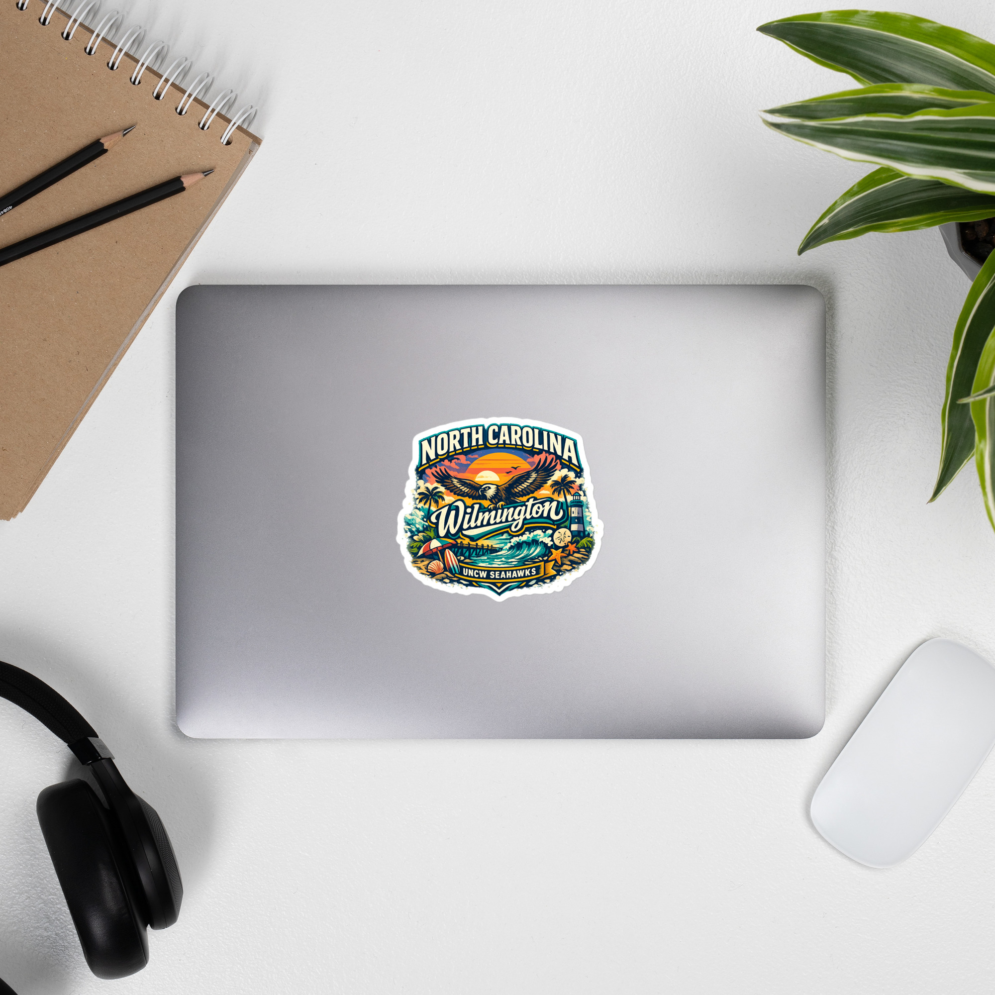 die-cut-stickers-satin-6x6-front-6a73868dbda9c.jpg Southern Aloha - North Carolina - Die-cut stickers - Image 1